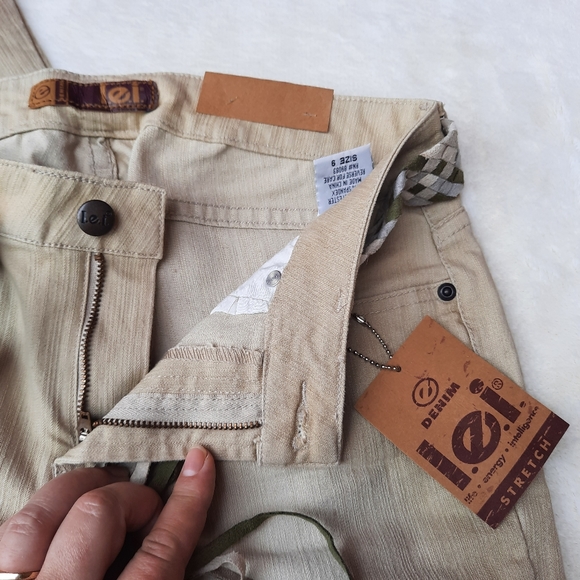 Lei Vintage Y2K Pants Mid Rise Flare Bootcut Mallcore Braided Belt NEW - Picture 9 of 10